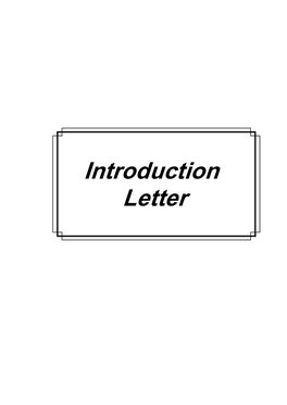 Introduction Letter
