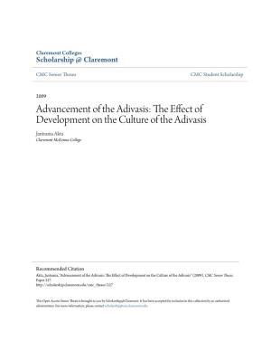 The Effect of Development on the Culture of the Adivasis" (2009)