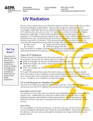 UV Radiation (PDF)
