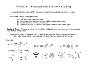 Oxidation State & Electron Counting