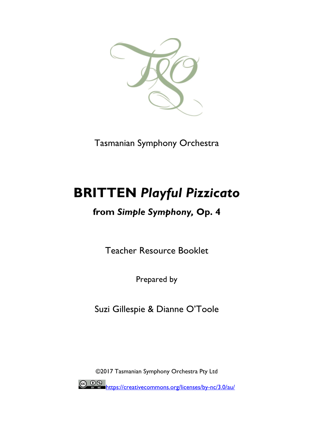 BRITTEN Playful Pizzicato from Simple Symphony, Op