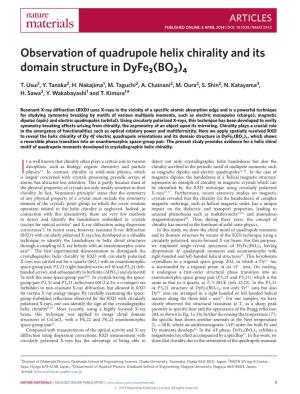 Observation of Quadrupole Helix Chirality and Its Domain Structure in Dyfe3(BO3)4