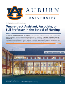 Tenure-Track Assistant, Associate, Or Full Professor in the School of Nursing