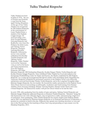 Tulku Thadral Rinpoche