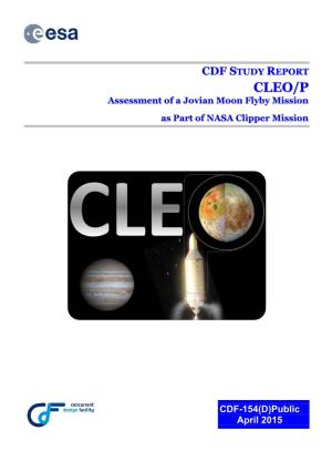 CLEO/P Assessment of a Jovian Moon Flyby Mission As Part of NASA Clipper Mission