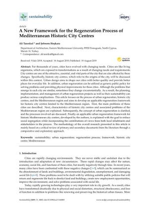 A New Framework for the Regeneration Process of Mediterranean Historic City Centres
