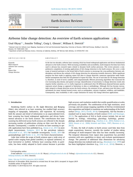 Airborne Lidar Change Detection an Overview of Earth Sciences