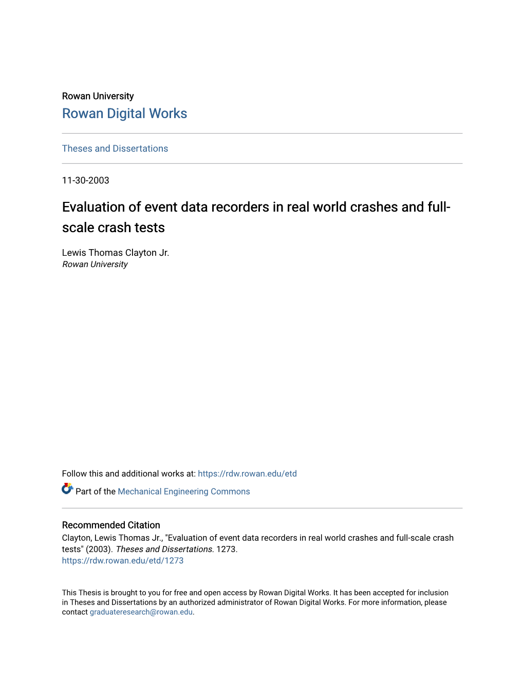 Evaluation of Event Data Recorders in Real World Crashes and Full-Scale Crash Tests