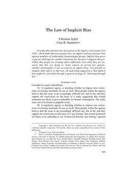 The Law of Implicit Bias