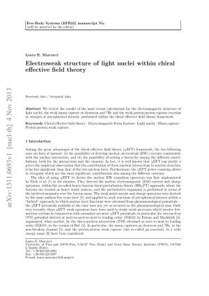 Electroweak Structure of Light Nuclei Within Chiral Effective Field Theory