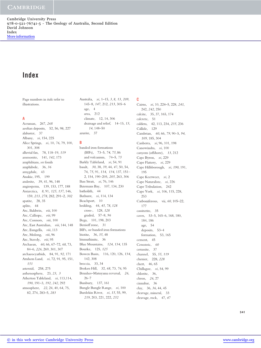 Page Numbers in Italic Refer to Illustrations. Acraman, 267, 268