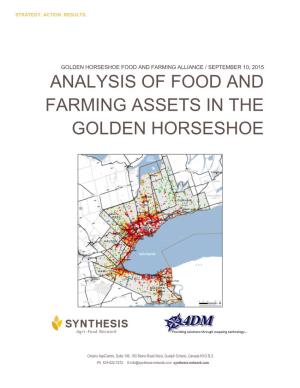 Analysis of Food and Farming Assets in the Golden Horseshoe