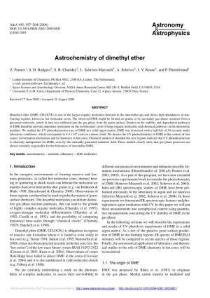 Astrochemistry of Dimethyl Ether