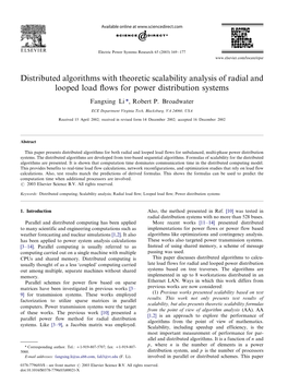 Distributed Algorithms with Theoretic Scalability Analysis of Radial and Looped Load ﬂows for Power Distribution Systems