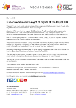 Queensland Music's Night of Nights at the Royal