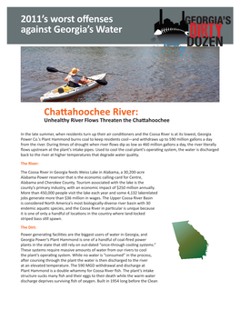 Chattahoochee River: 4 Unhealthy River Flows Threaten the Chattahoochee