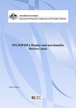 SFLSOP205A Display and Merchandise Floristry Stock