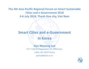 Smart Cities and E-Government in Korea