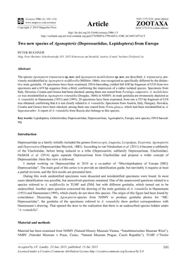 Depressariidae, Lepidoptera) from Europe