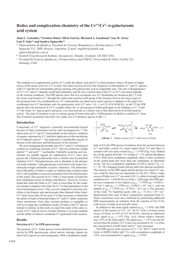 Redox and Complexation Chemistry of the Crvi/Crv–D-Galacturonic Acid System