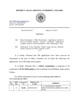 OA SELECTED-Vellore.Pdf