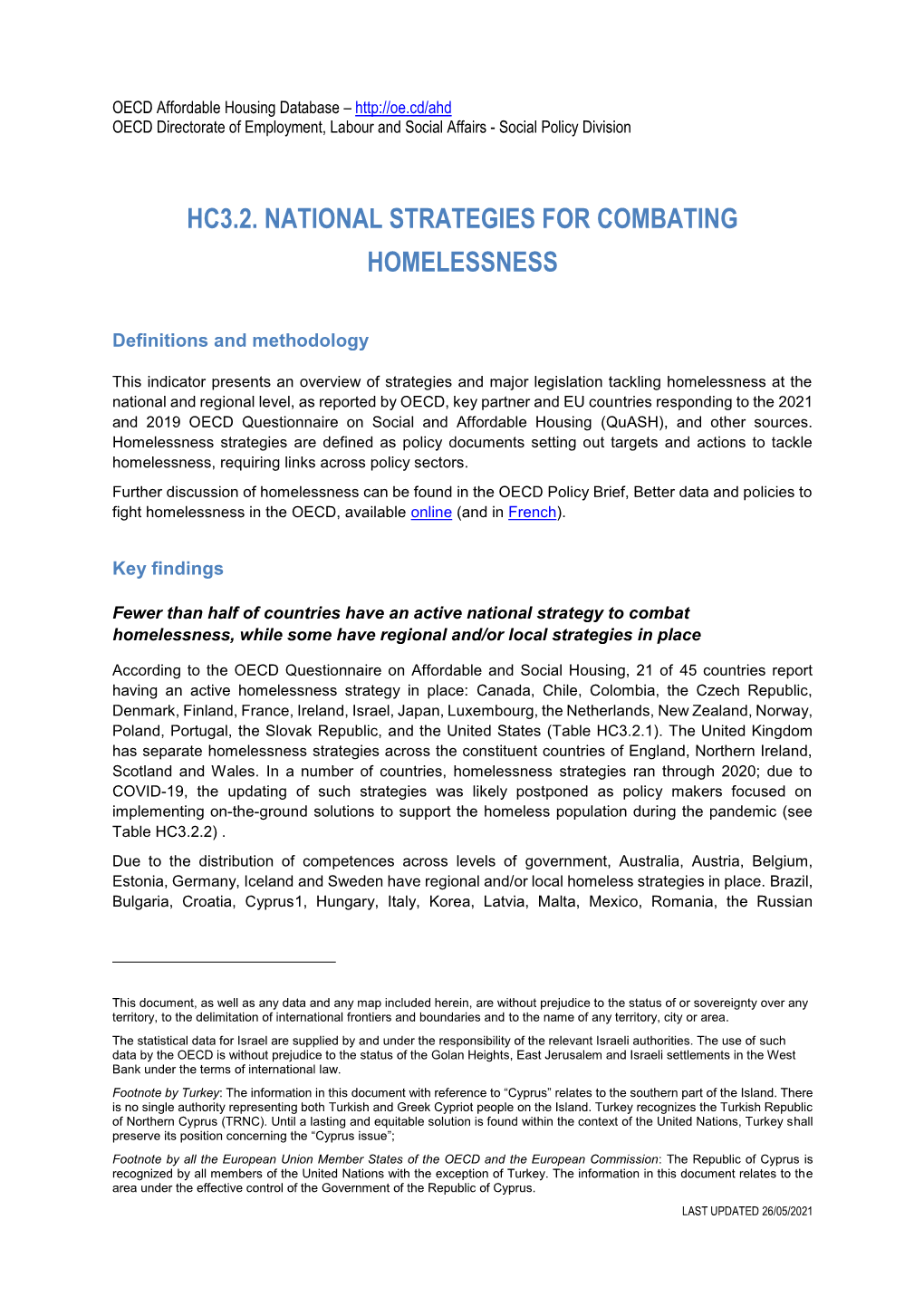 Hc3.2. National Strategies for Combating Homelessness