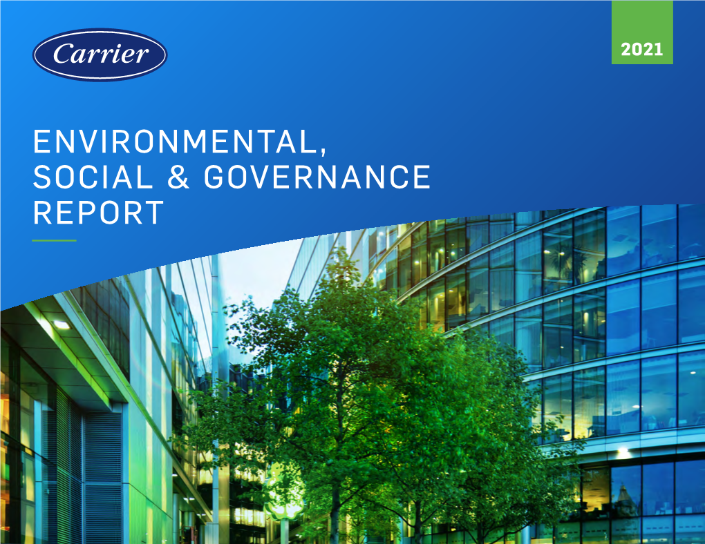 Environmental, Social & Governance Report