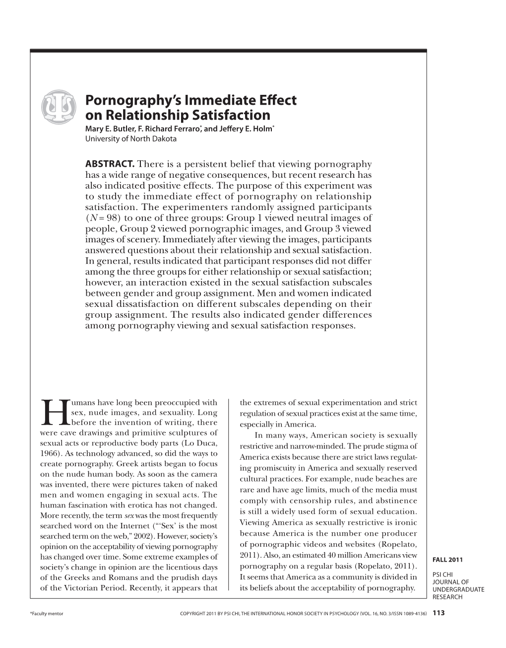 Pornography's Immediate Effect on Relationship Satisfaction