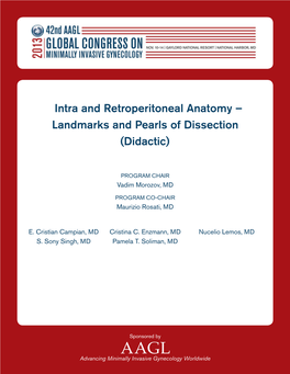 Intra and Retroperitoneal Anatomy – Landmarks and Pearls of Dissection (Didactic)