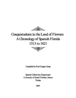 A Chronology of Spanish Florida 1513 to 1821