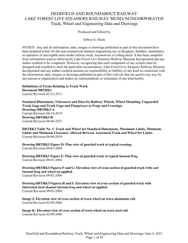 Track, Wheel and Engineering Data and Drawings