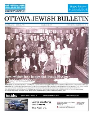 Ottawa Jewish Bulletin OTTAWA@JNF.CA 613.798.2411 Ottawa Jewish Bulletin
