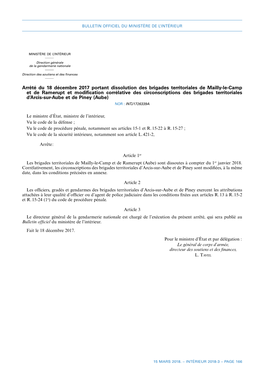 Bulletin Officiel Du Ministère De L'intérieur