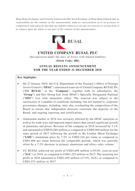 United Company Rusal