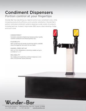 Condiment Dispensers Portion Control at Your Fingertips