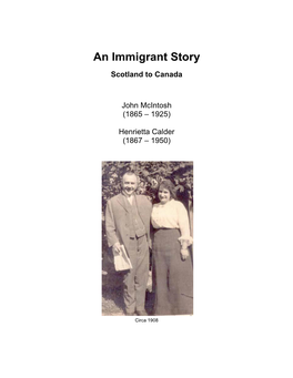 An Immigrant Story Scotland to Canada