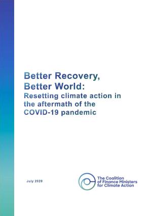 Better Recovery, Better World