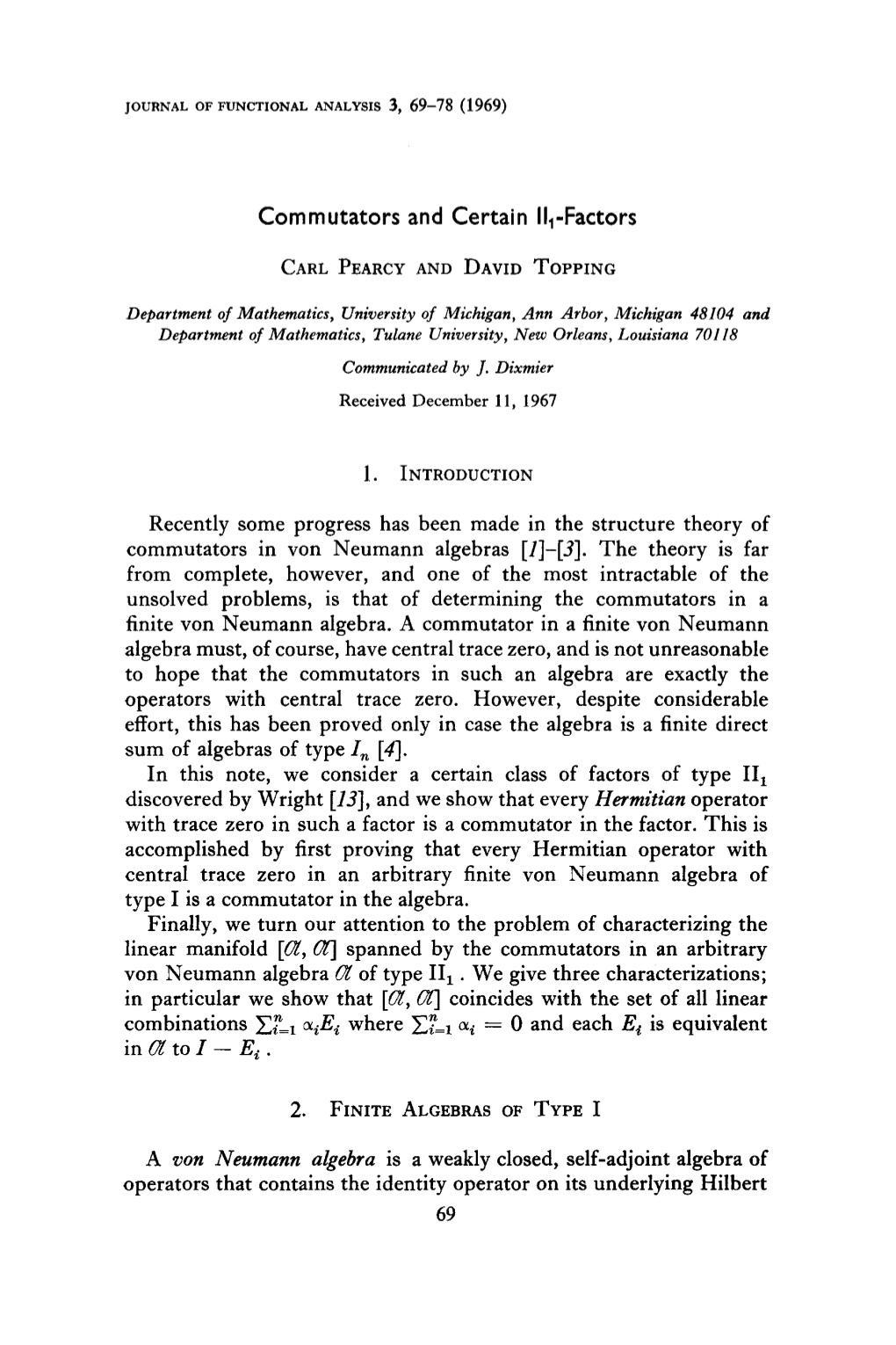 Commutators and Certain Ill-Factors