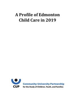 A Profile of Edmonton Child Care in 2019