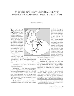 “New Democrats” and Why Wisconsin Liberals Hate Them