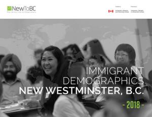 Immigrant Demographics New Westminster, B.C. - 2018