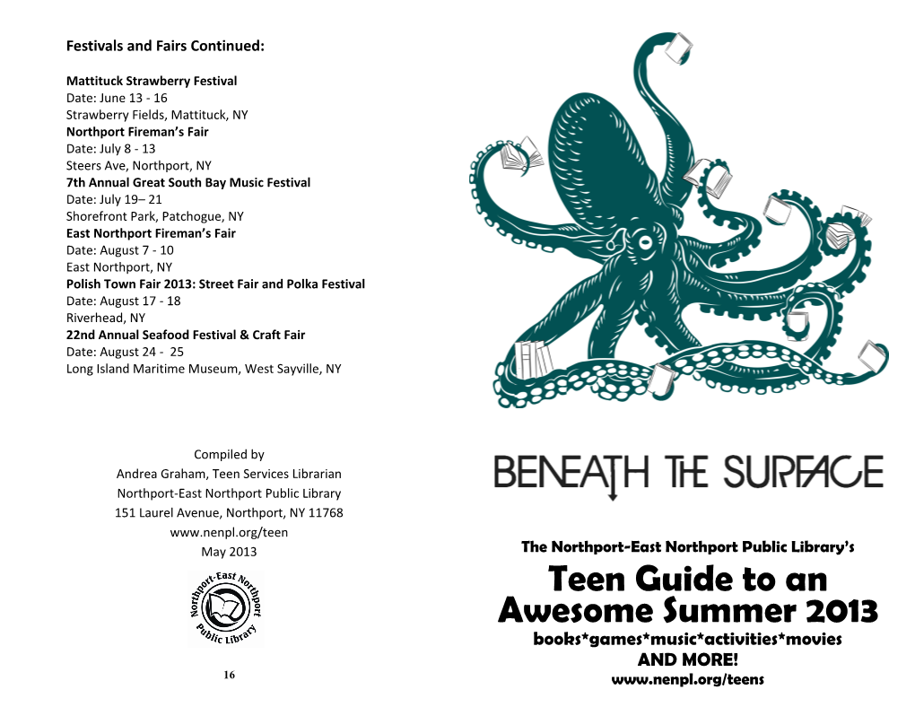 Teen Guide to an Awesome Summer 2013