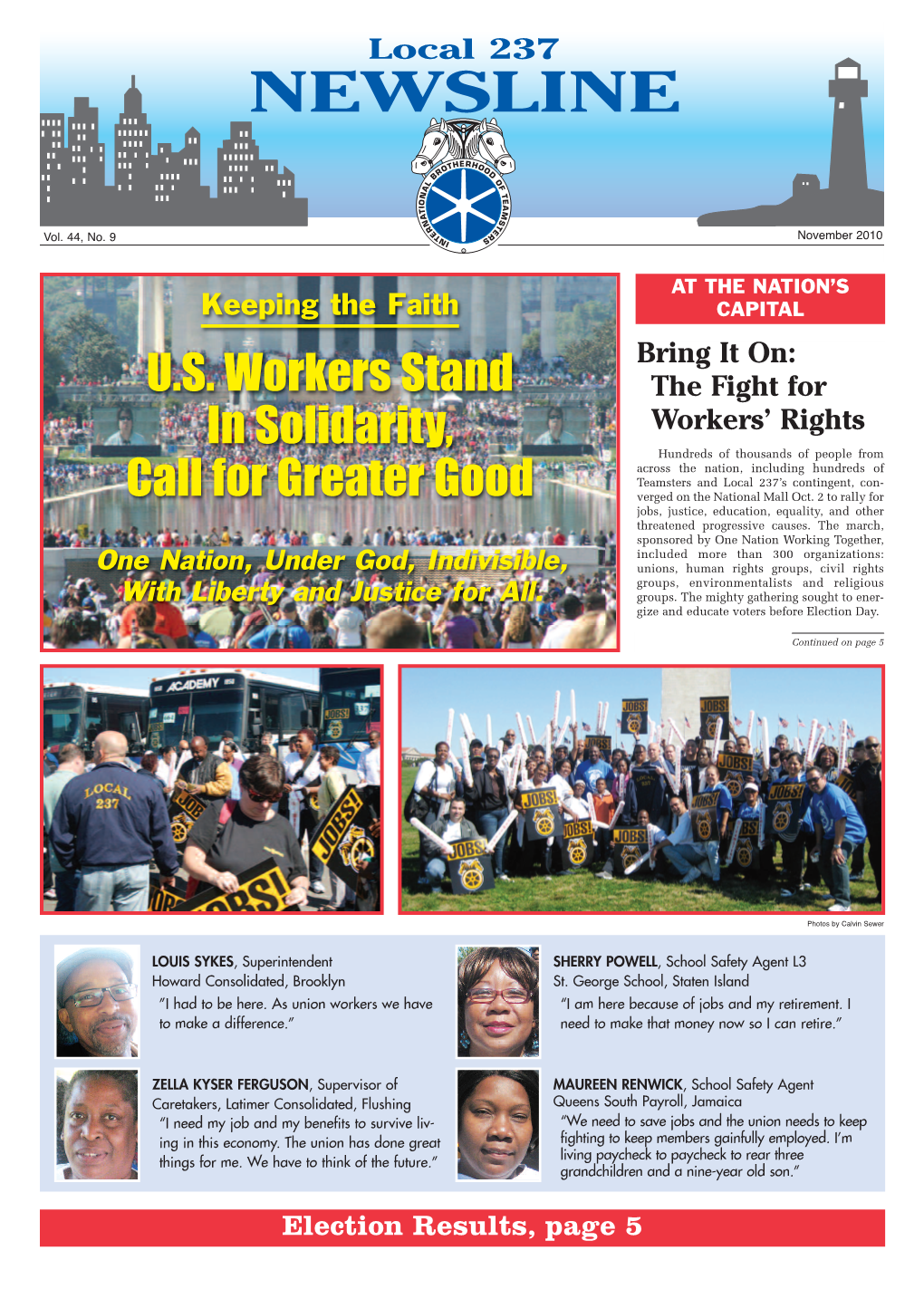 NEWSLINE, November 2010 Local 237 Member Services