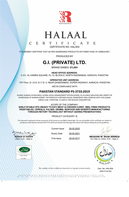 G.I. (Private) Ltd