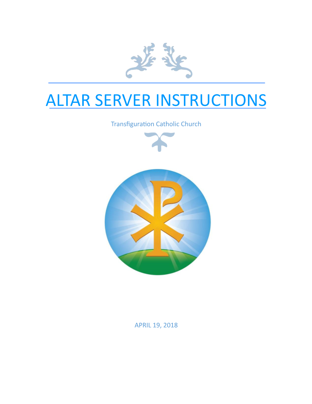 Altar Server Instructions