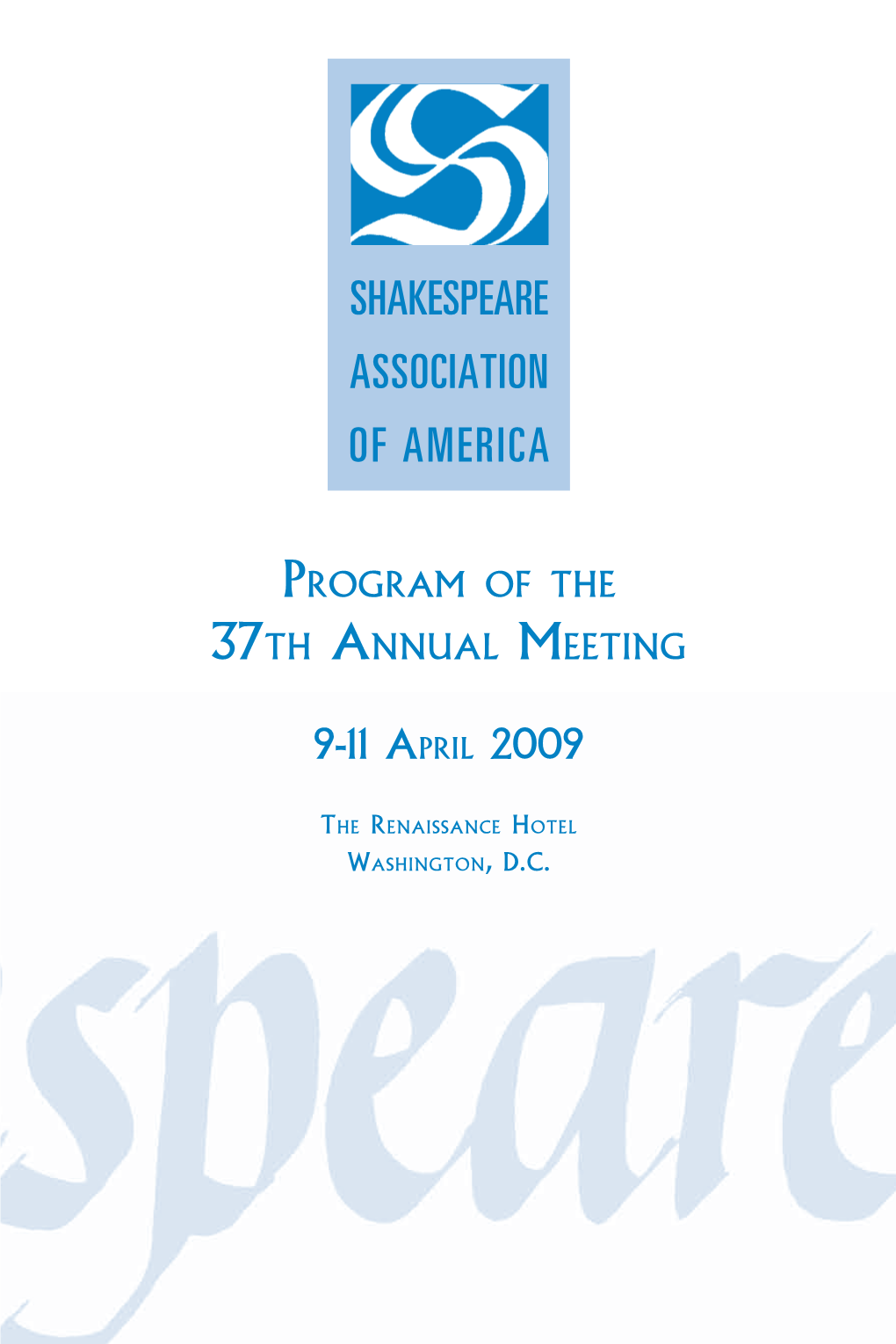 37Th Annual Meeting in Washington, D.C., 2009