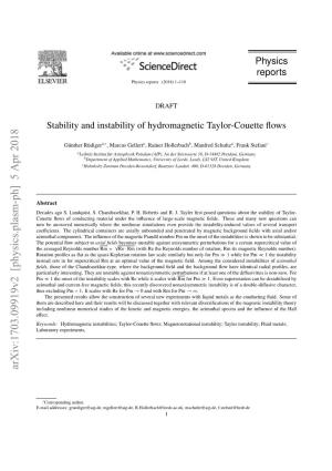 Stability and Instability of Hydromagnetic Taylor-Couette Flows