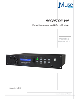 RECEPTOR VIP Virtual Instrument and Effects Module