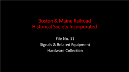 Railroad Signals & Related Equipment