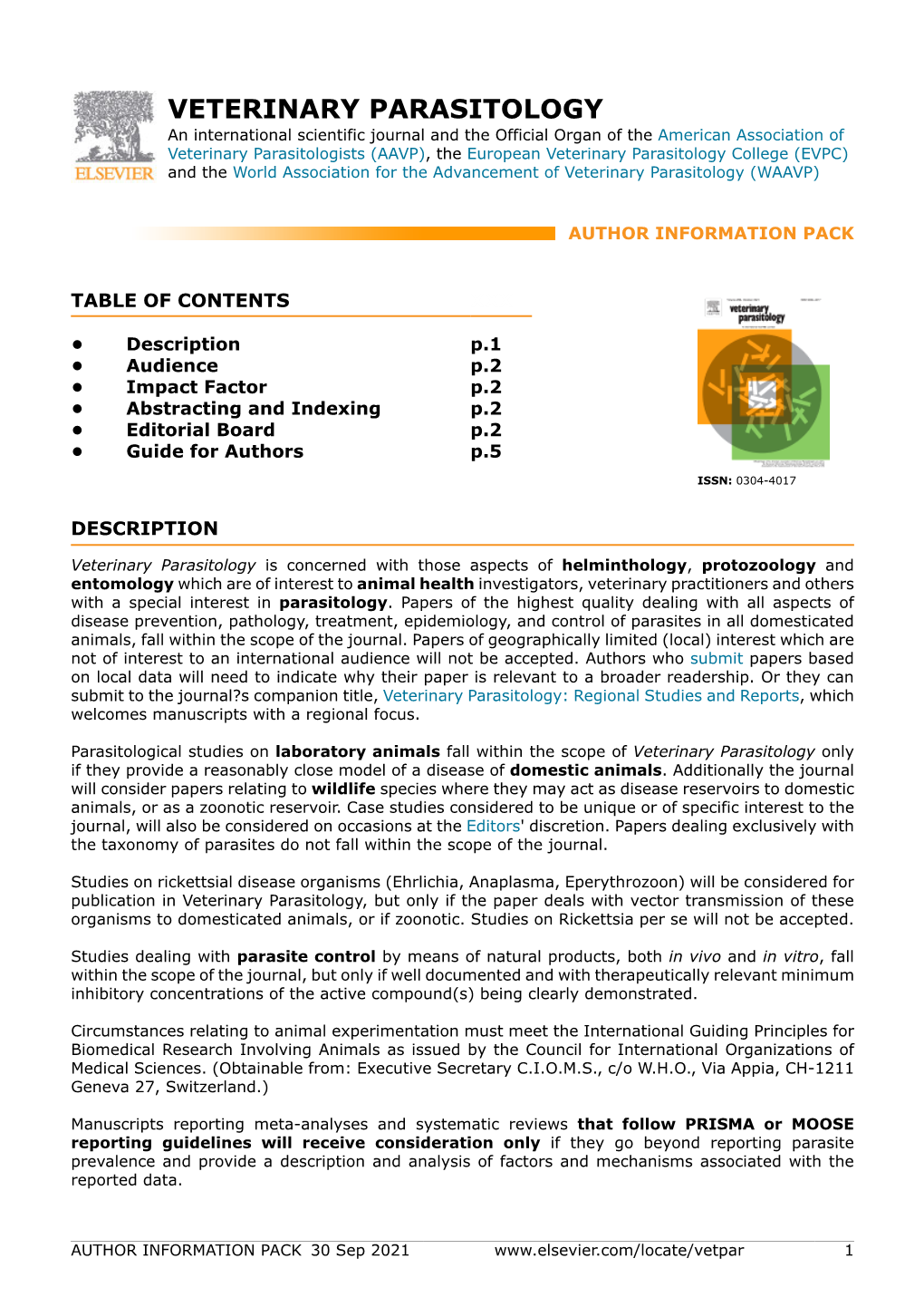 Veterinary Parasitology